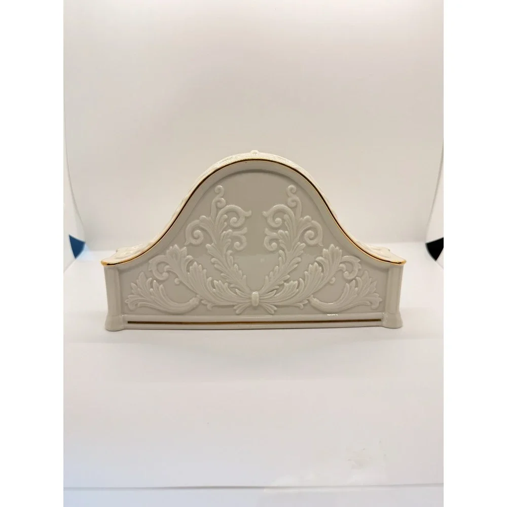 Lenox Grandmillennial French Country Mantel Clock Ivory Porcelain Vintage